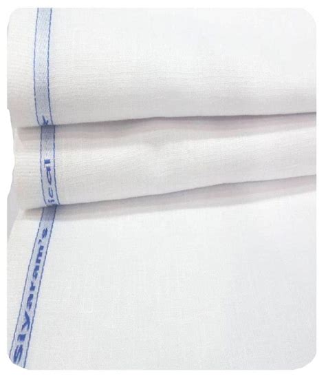 Siyaram's White Linen Unstitched Pant Piece (siyalinen_White_Free Size ...