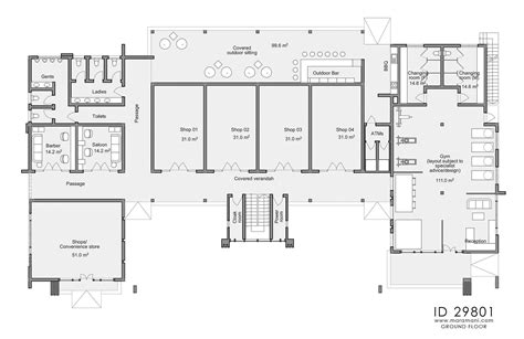 Multipurpose commercial building - ID 29801 | Commercial building plans ...