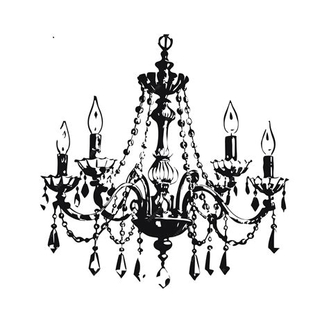 Crystal Chandelier stencil vector illustration | Premium AI-generated ...