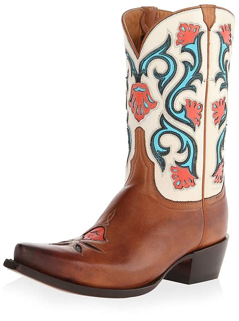 Lucchese Women's Mid Shaft Flower Western Boot