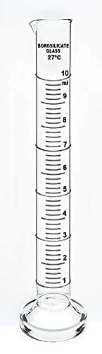 Borosilicate Glass Measuring Cylinder (250ml, 1) : Amazon.in: Home ...