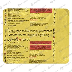 DAMITA M 10/500MG TABLET 10'S : View Price, Combination and ...