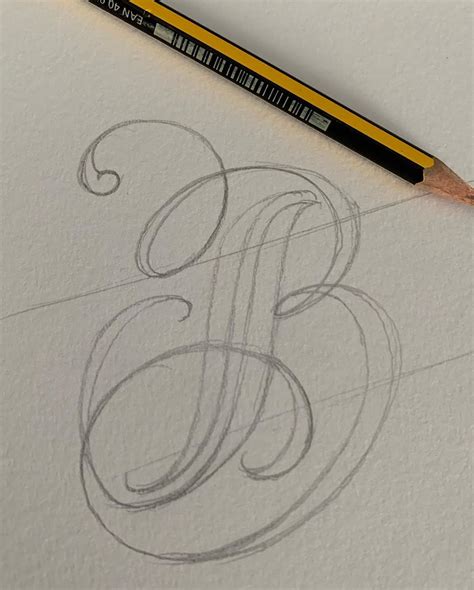4 Step Letter B Tattoo Process