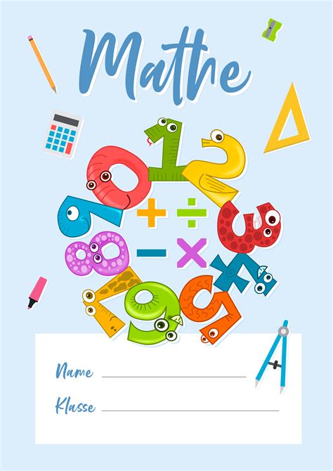 Mathe Deckblätter zum Ausdrucken: kostenlose Vorlagen