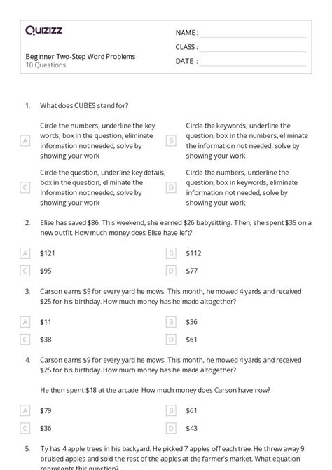 Image result for Two-Step Word Problems Grade 4