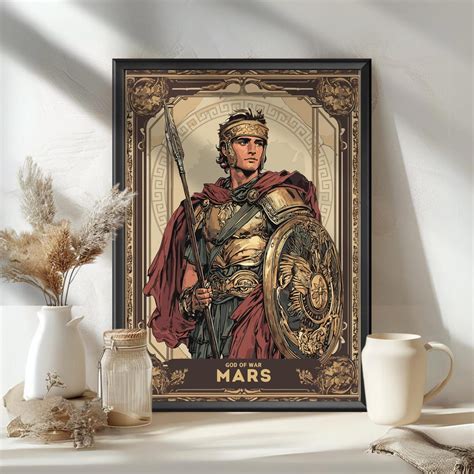 Mars God Poster, Roman God Mars, God of War, Roman Mythology, Ancient ...
