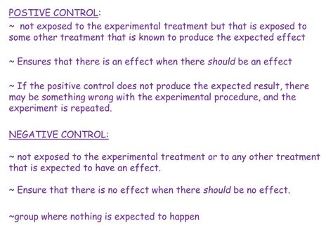 Image result for Positive Control vs Negative Control Examples