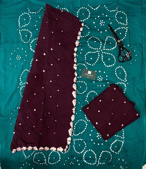 BANDHANI SATIN COTTON SUIT SET WITH MULMUL DUPATTA – THE BHANKAR'S