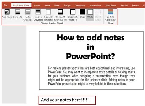 How to Insert Notes into PowerPoint Slides 的图像结果