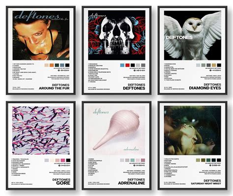 Zjnbzjnb Deftones Poster Aesthetic Album Cover Inspired Wall Art ...
