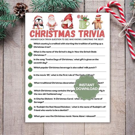 Christmas Trivia | Christmas Party Game | Christmas Trivia Questions ...