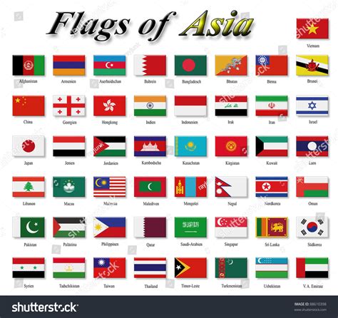 Flags Asia Stock Illustration 88610398 - Shutterstock