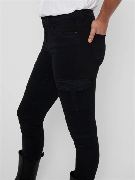 ONLMISSOURI Slim Fit Cargo trousers | Black | ONLY®