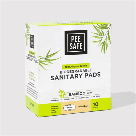 100% Organic Cotton | Pee Safe Biodegradable Sanitary Pads | Regular(280mm)