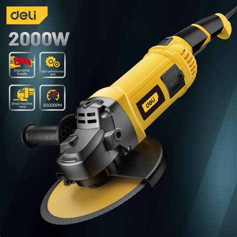 Deli Heavy Duty Angle Grinder 2000W Polisher Electric Angle Grinder EDL-JM180-E1 | Lazada PH