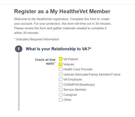VA Medical Health Record Instructions