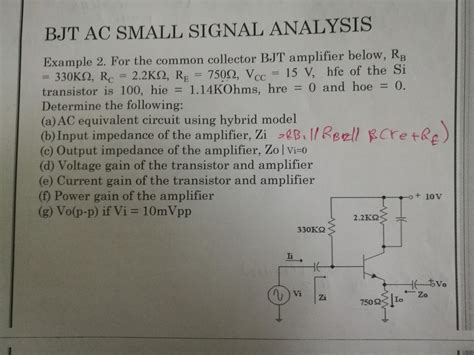 BJT Small Signal Analysis Solved Problems 的图像结果