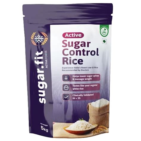 Buy Sugar.Fit Active Sugar Control Rice 5 kg, Telangana Sona Masoori ...