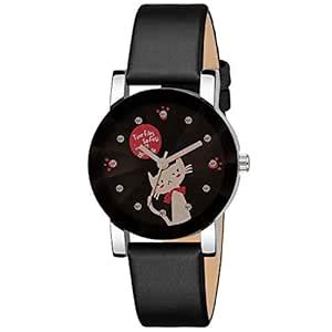 Cloudcool Analogue Black Dial Attractive Designer Collection Crystal 3D ...