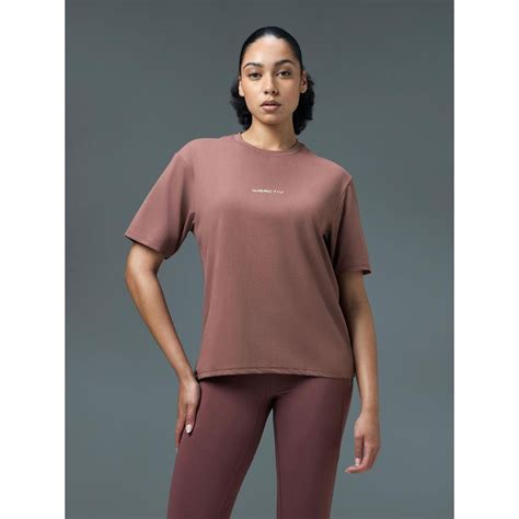 Buy Technosport Women Brown Solid Boxy Fit Round Neck Sports T-Shirt ...
