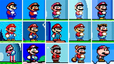 Evolution of Mario's Sprites in Super Mario World - YouTube