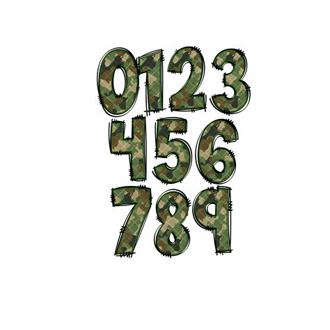 Buy Camo Doodle Alphabet Letters PNG Bundle, Military Camouflage, Army ...