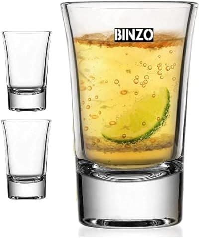 Buy BINZO Shot Glasses Set of 2, 30 ml, Shooter Glasses, Heavy Small ...