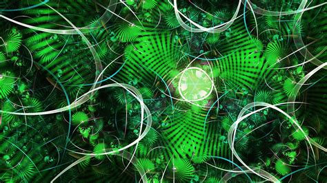 Download wallpaper 1920x1080 lines, shapes, green, abstraction full hd ...
