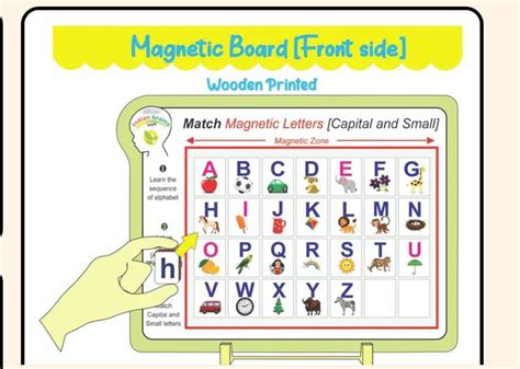 Indian Brains Match Magnetic Letters Board – Capital & Small Alphabet ...