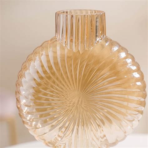 Armadillo Glass Vase Amber Small