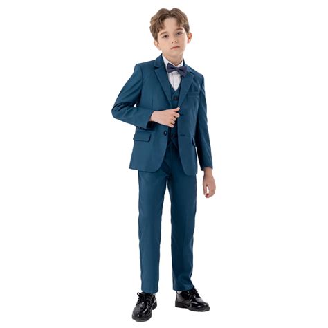 School Uniform for Boys - Boys Formal Suit Set Tuxedo Coat Vest Pants ...