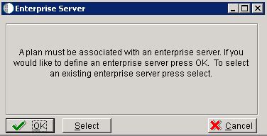 Entering Enterprise Server Information