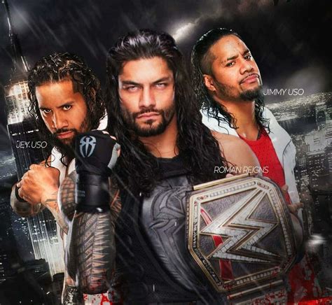 Download Roman Reigns With Jimmy And Jey Uso Wallpaper | Wallpapers.com