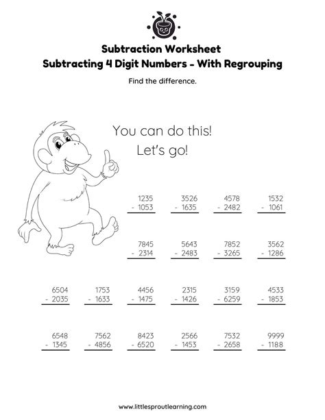 Image result for Comparing 4 Digit Numbers Worksheet