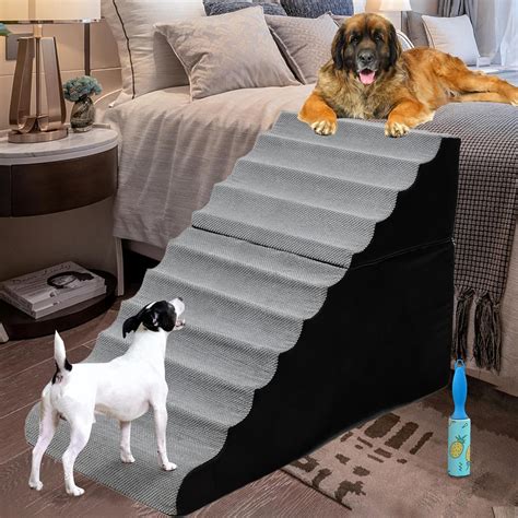 Amazon.com : LitaiL Extra Wide 30-36 inch Wave Pet Stairs/Steps for ...