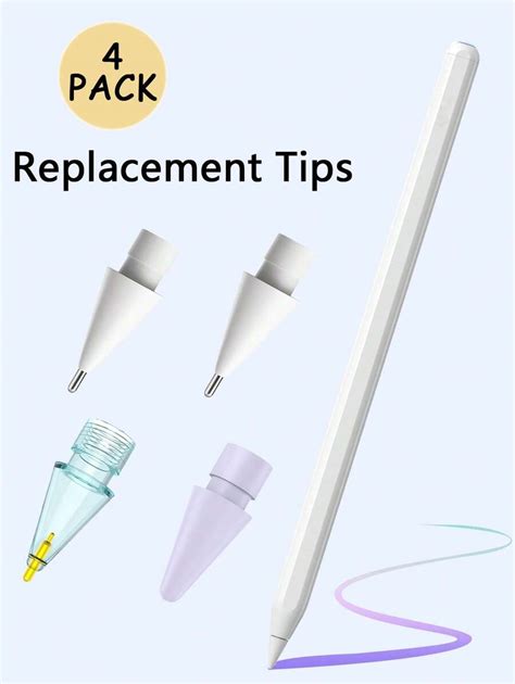 4 confezioni di punte di ricambio compatibili con Apple Pencil di 2a ...