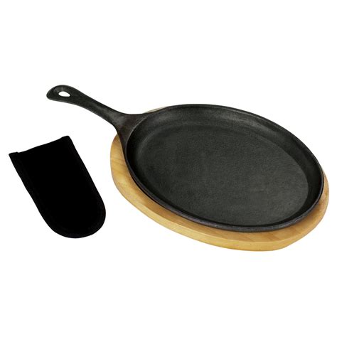 Cast Iron Fajita Pan with Trivet | Cast Iron Cookware | Bayou Classic ...