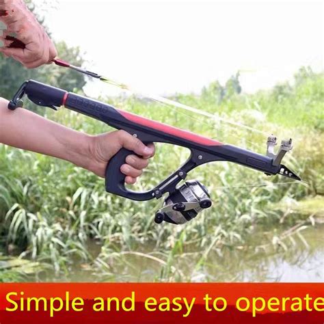 Slingshot Metal Resin Fish Shooter Extended Type With Fishing Wheel Gr ...