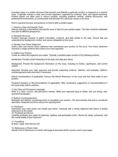 Image result for Position Argument Essay Example