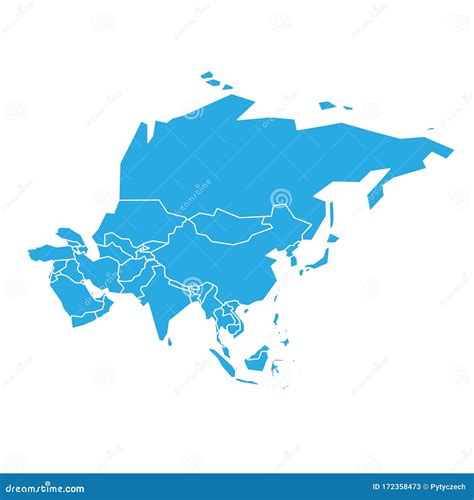 Simple map of asia
