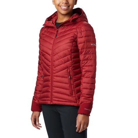 Columbia Women Red Windgates Hooded Jacket