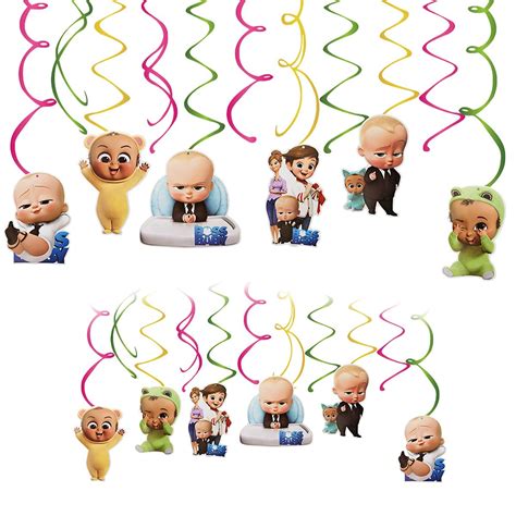 Festiko® 30 pcs boss Baby Party Swirl Decorations, boss Baby Theme ...