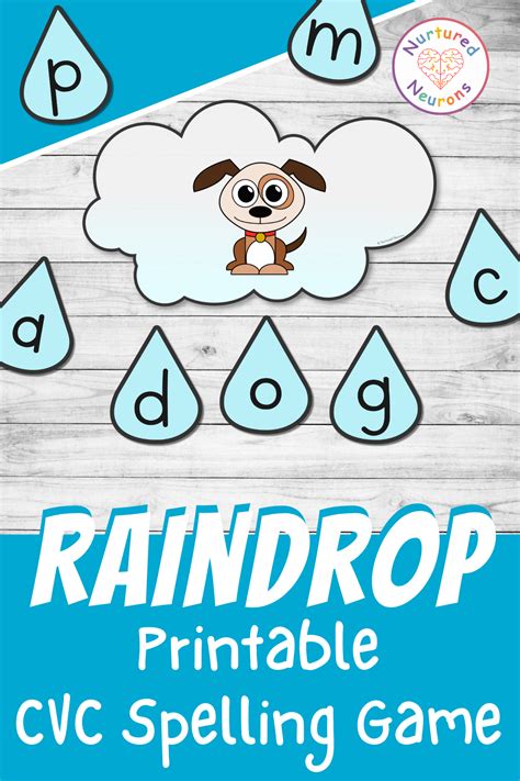 Printable Rain CVC Words Game (Spring Themed Phonics Activity ...