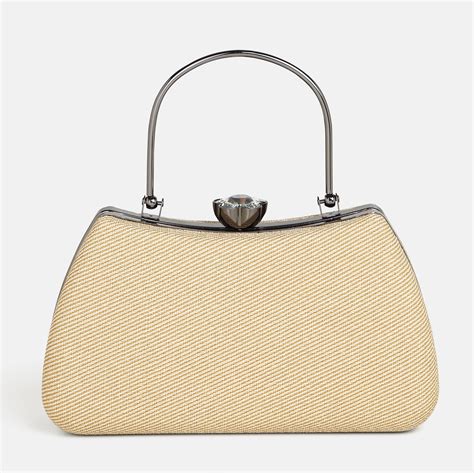 Bella Felted Beige Clutch – Purpleberry Bags