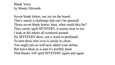“Blank Verse” by Monty Edwards | Australian Children’s Poetry