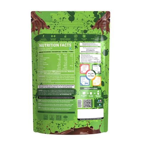 Hungry Muscles Pro Whey Chocolate Dessert Pouch 30 Serving 1KG (2.2LBS ...