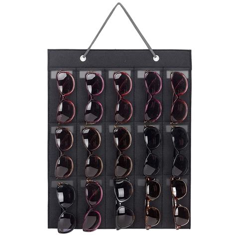PALAY® Sunglasses Organizer Box Wall Hanging Organizer for 15 Pair of ...