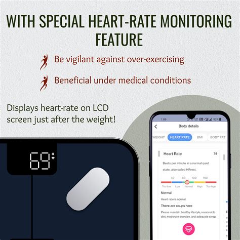 HealthU+ Smart Bluetooth Weighing Scale with Heart-Rate BS 181 ...