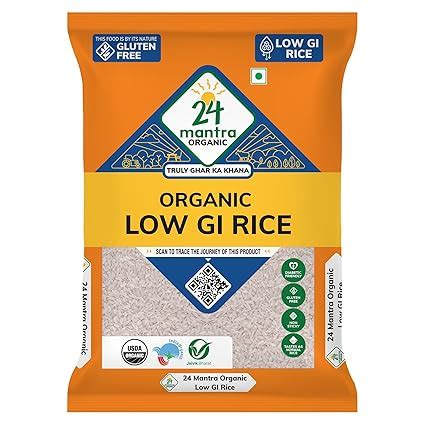 24 Mantra Organic Low G.I Rice - 5Kg | Diet & Diabetic Friendly ...
