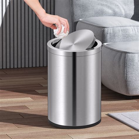 Mbillion Small Trash Can with Swing Lid 2.4 Gallons/9 Liter, Mini Trash ...